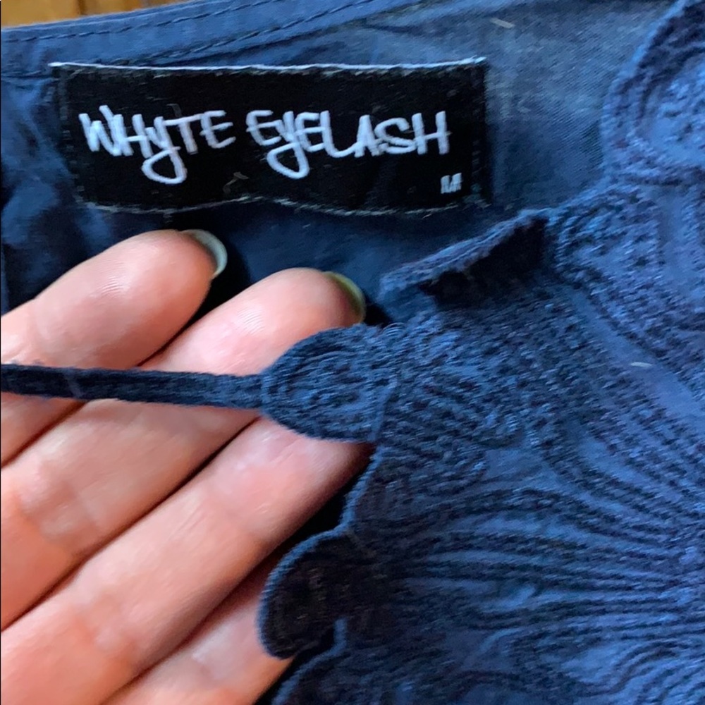 Beautiful blue “Whyte Eyelash” dress size M - Picture 12 of 16